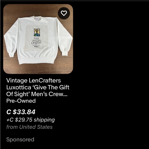 Vintage LensCrafters The Gift Of Sight / 90s / XL - Picture 9 of 10